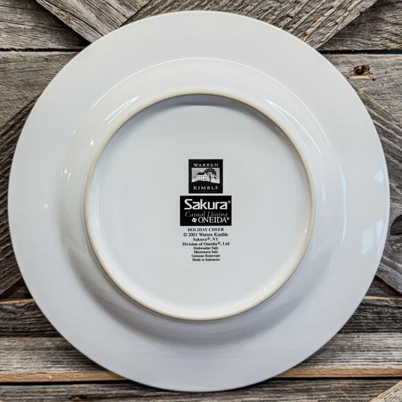 2001 Vintage Warren Kimble Christmas Plate, Holiday Cheer, Sleeping Santa, 8" - Picture 4 of 6